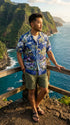 Pineapple Juice Mens Hawaiian Palm Shirt