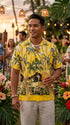 Pineapple Juice Mens Hawaiian Palm Shirt