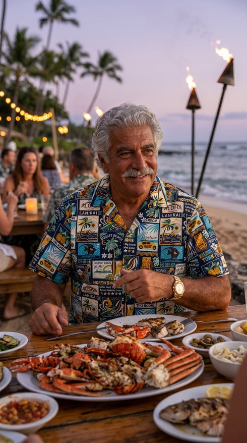 Hawaii State Locations Men's Hawaiian Shirt