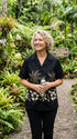 Hibiscus Bottom Band Women's Hawaiian Camp Shirt