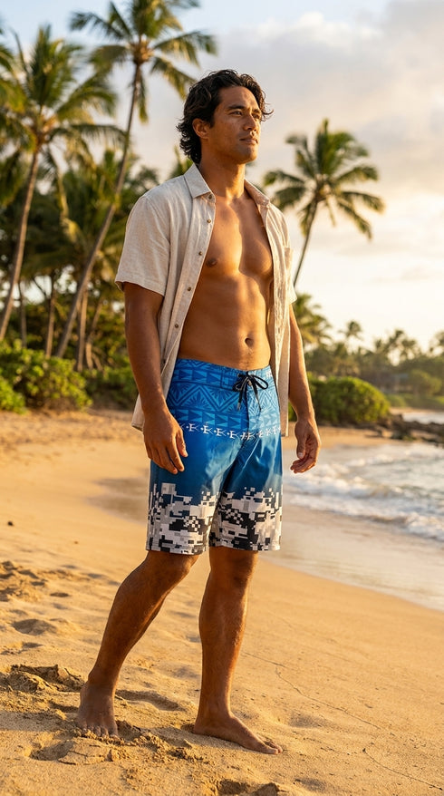 HIC 20" Digital Coast 8-Way Octo Stretch Men's Board Shorts – Limited Edition