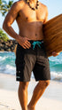 HIC Hawaiian Island Creations Men's Generals 8-Way Stretch Boardshorts – Quick Dry, SPF 50, Surf Board Shorts