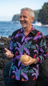 Jungle Bird Tom Selleck "Magnum PI" Kamehameha Style Mens Long Sleeve Shirt