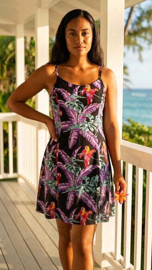 Jungle Bird Women's Princess Seam Flared Hawaiian Dress