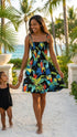 Women's Smocked Tube Dress – Jungle Parrot Print