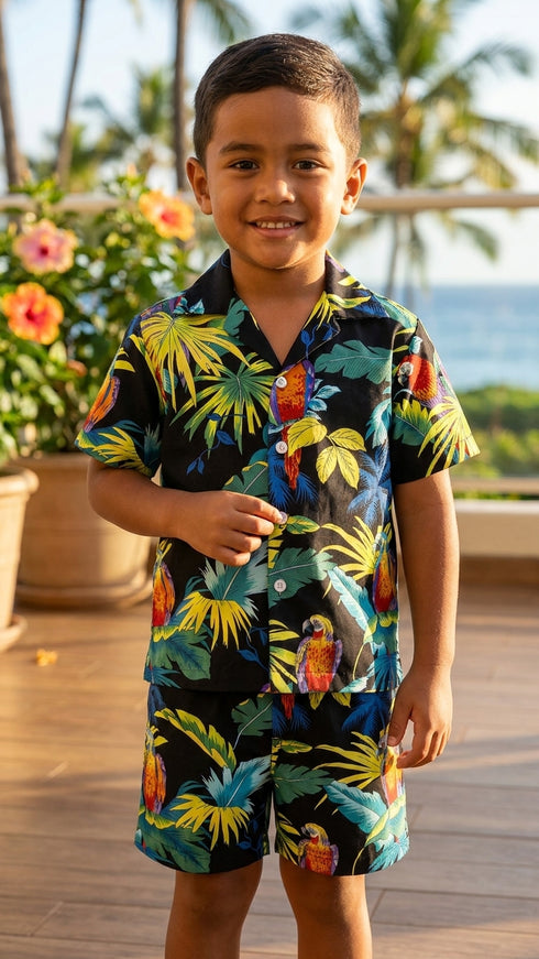 RJC Boys Jungle Parrot 2pc Cabana Set