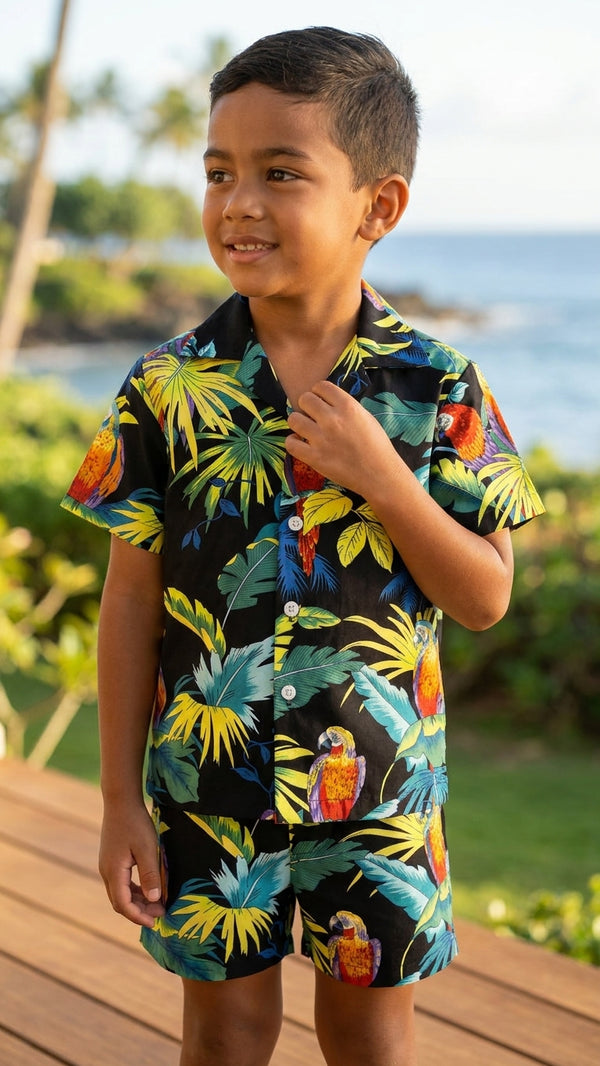 RJC Boys Jungle Parrot 2pc Cabana Set