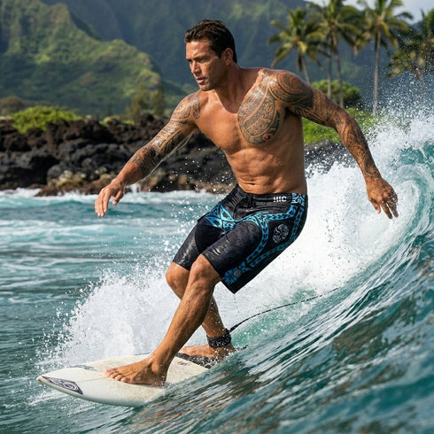 HIC 21" Kanaha 8-Way Octo Stretch Men's Board Shorts – Quick Dry Performance Board Shorts