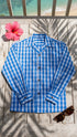 Men's Classic Hawaiian Paniolo Palaka Plaid Long Sleeve Shirt