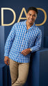 Men's Classic Hawaiian Paniolo Palaka Plaid Long Sleeve Shirt
