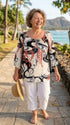RJC Womens Magical Tropical Trip Peasant Blouse
