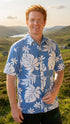 Magnificent Monstera - Reverse Print Hawaiian Cotton Mens Shirt