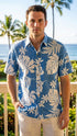 Magnificent Monstera - Reverse Print Hawaiian Cotton Mens Shirt