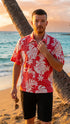 Magnificent Monstera - Reverse Print Hawaiian Cotton Mens Shirt