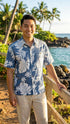 Magnificent Monstera - Reverse Print Hawaiian Cotton Mens Shirt