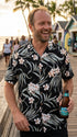 Paradise Found Men's Melia Plumeria Hawaiian Shirt, made in Hawaii