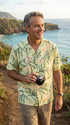 Paradise Found Men's Melia Plumeria Hawaiian Shirt, view 3 of 11