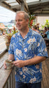 Paradise Found Men's Melia Plumeria Hawaiian Shirt, view 2 of 11