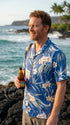 Paradise Found Men's Melia Plumeria Hawaiian Shirt, view 4 of 11