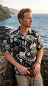 Paradise Found Men's Melia Plumeria Hawaiian Shirt, view 5 of 11