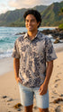 Made in USA - Go Barefoot Men's Mini Tahitian Reverse Aloha Shirt