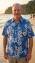 Made in USA - Go Barefoot Men's Mini Tahitian Reverse Aloha Shirt