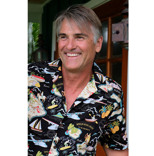 Hawaiian shirts related to ocean life and the sea