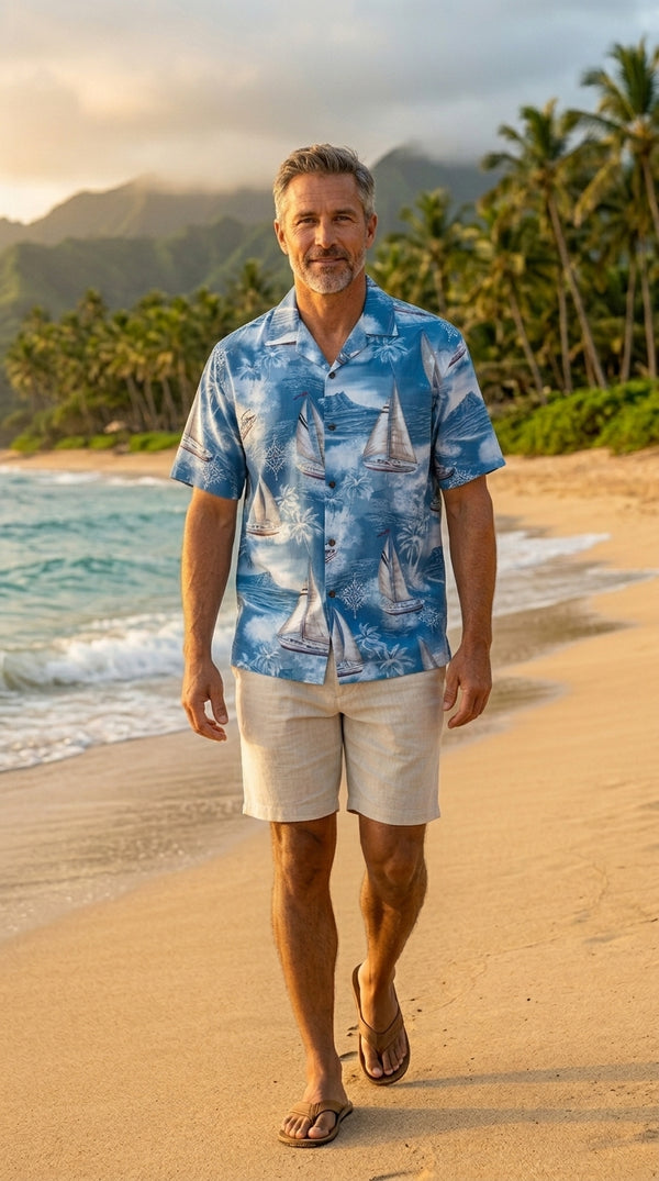 Pacific Legend Mens Ocean Sailing Dream Cruise Shirt