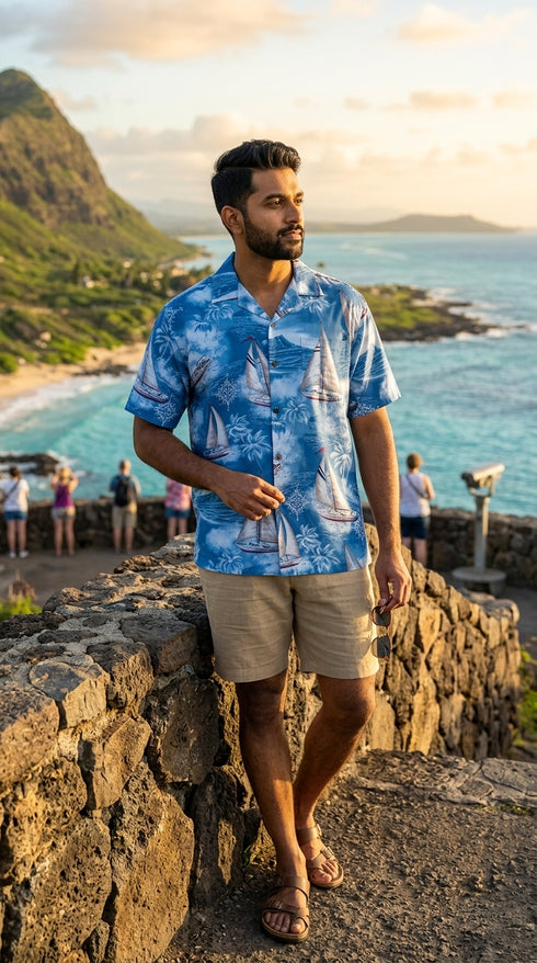Pacific Legend Mens Ocean Sailing Dream Cruise Shirt