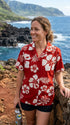 RJC Old School Hibiscus Women's Hawaiian Camp Shirt, view 8 of 13