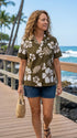 RJC Old School Hibiscus Women's Hawaiian Camp Shirt, view 9 of 13