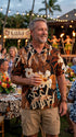 RJC Mens Oriental Watercolor Button Down Hawaiian Shirt