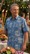 Made in USA - Go Barefoot Men's Outrigger Palm Reverse Aloha Shirt