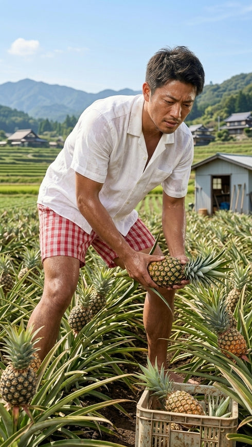 Pineapple Juice Mens Palaka Plaid Elastic Waistband Vintage Shorts