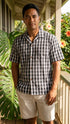 Men's Classic Hawaiian Paniolo Palaka Plaid Shirt