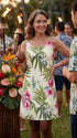 Pale Hibiscus Orchid Women's Bias Cut Slimming Hawaiian Dress