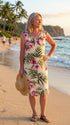 RJC Womens Pale Hibiscus Orchid Ruffle Short Tank Dress, view 6 of 12