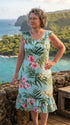 RJC Womens Pale Hibiscus Orchid Ruffle Short Tank Dress, view 9 of 12