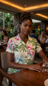 RJC Womens Pale Hibiscus Orchid Fitted Blouse
