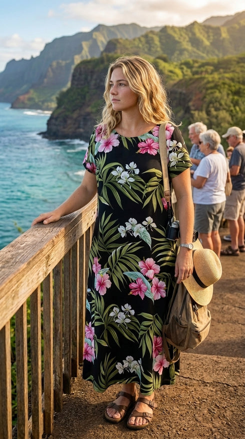 RJC Pale Hibiscus Orchid Womens Evening Dress