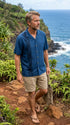 Paradise Found Men's Palm Shadow Hawaiian Shirt