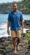 Paradise Found Men's Palm Shadow Hawaiian Shirt