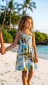 Paradise Island Surf Girl's Hawaiian Smocked Dress