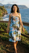 Women’s Smocked Tube Dress – Paradise Island Surf Print