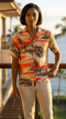 Paradise Island Surf Women's Hawaiian Aloha Rayon Shirt