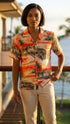 Paradise Island Surf Women's Hawaiian Aloha Rayon Shirt