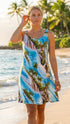 RJC Women's Paradise Island Surf Short Hawaiian Bias Cut Slip Dress