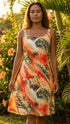 RJC Women's Paradise Island Surf Short Hawaiian Bias Cut Slip Dress
