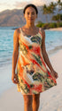Paradise Island Surf Women's Bias Cut Slimming Hawaiian Dress