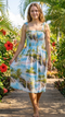 Women’s Smocked Tube Dress – Paradise Island Surf Print